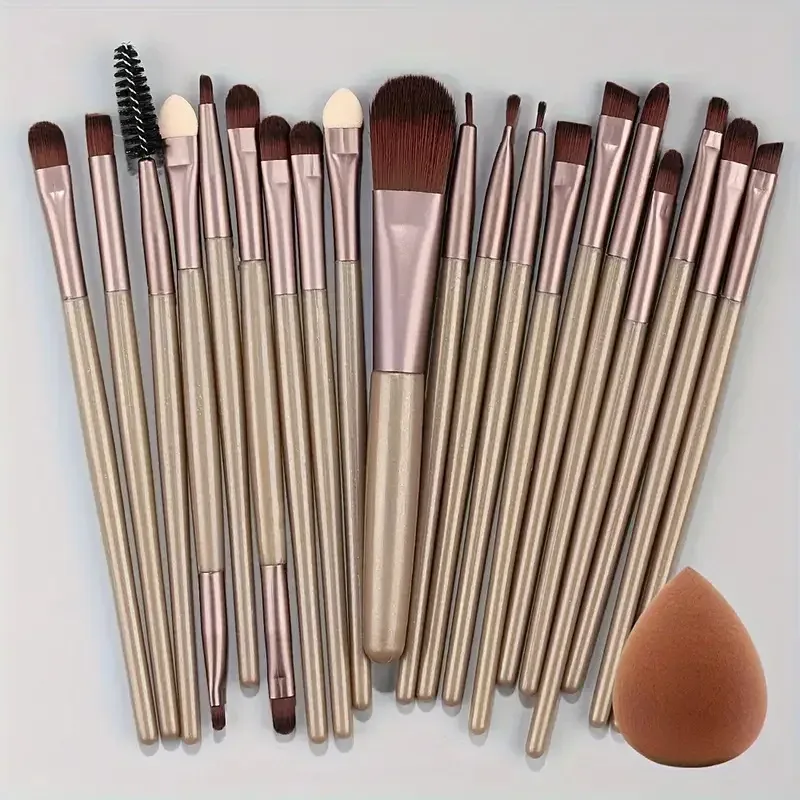 20Pcs Makeup Brushes Set Eyeliner Blending Cheeks Eye Cosmetic Foundation Brush with Makeup Sponge — image 18