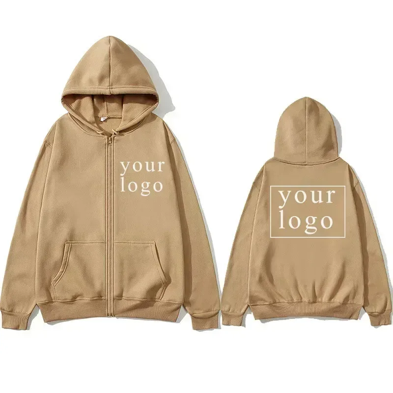 Sweat à capuche pour hommes et femmes, cardigan à fermeture éclair, nouvelle mode, votre propre Design, Logo/image de marque, personnalisé partout, 2025