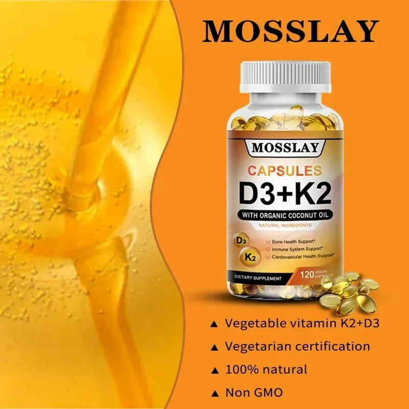 Vitamin-K2- und D3-Ergänzung Premium-Formel (30/60/120 Kapseln)
