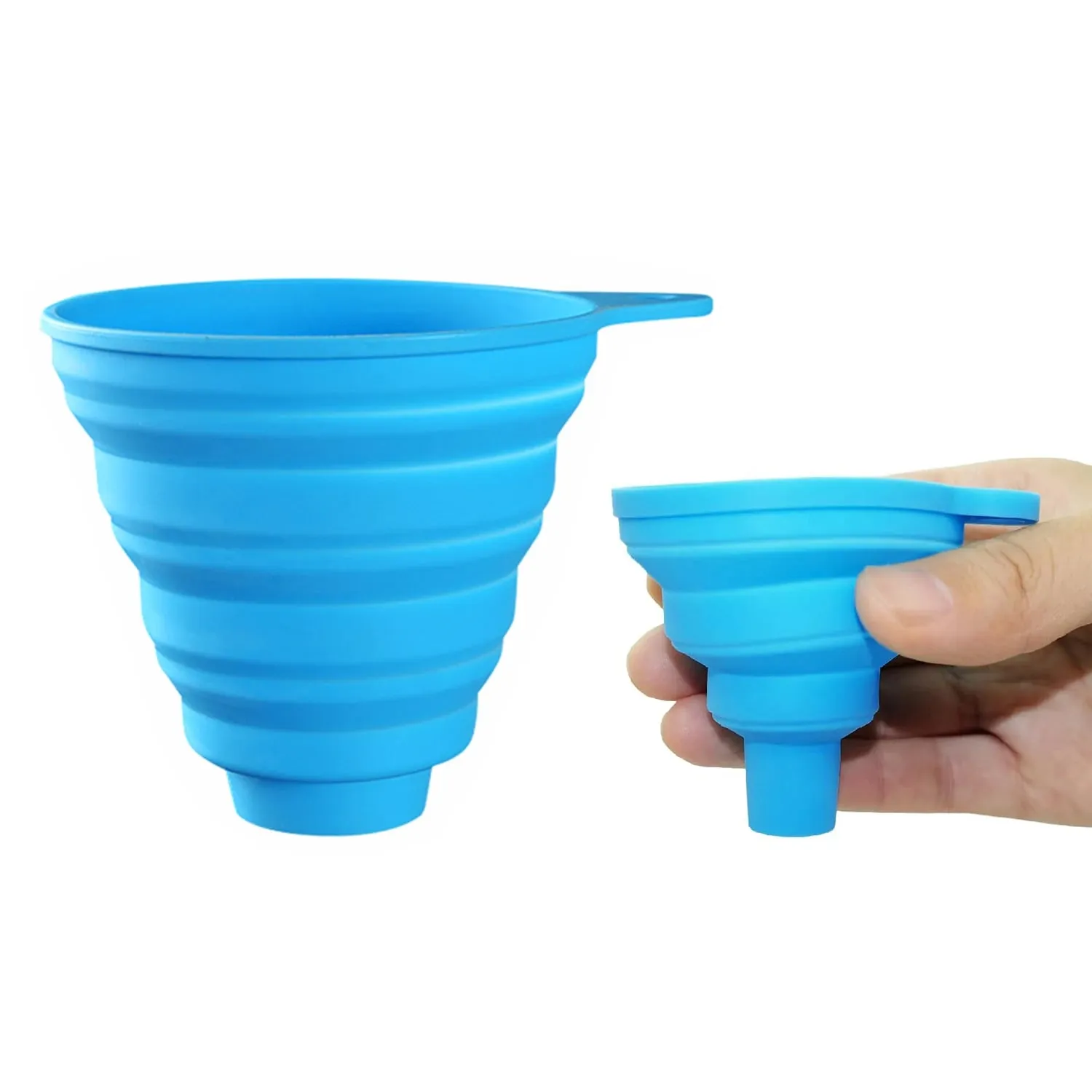 Silicone Funnel Gel Foldable Collapsible Fill Hopper S/L for Kitchen Jar Bottle Feeder Wine Auto Engine Oil Petrol Transfer
