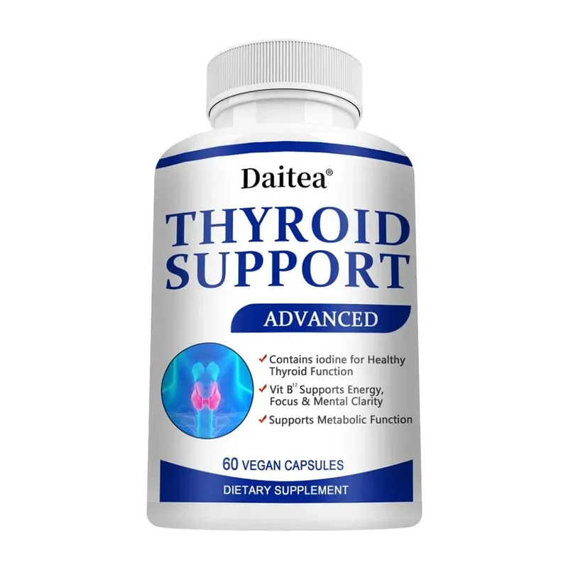 Thyroid Supplement with L-tyrosine Iodine Zinc & Selenium - Promotes Memory Cognitive Thyroid Health and Metabolism NON-GMO