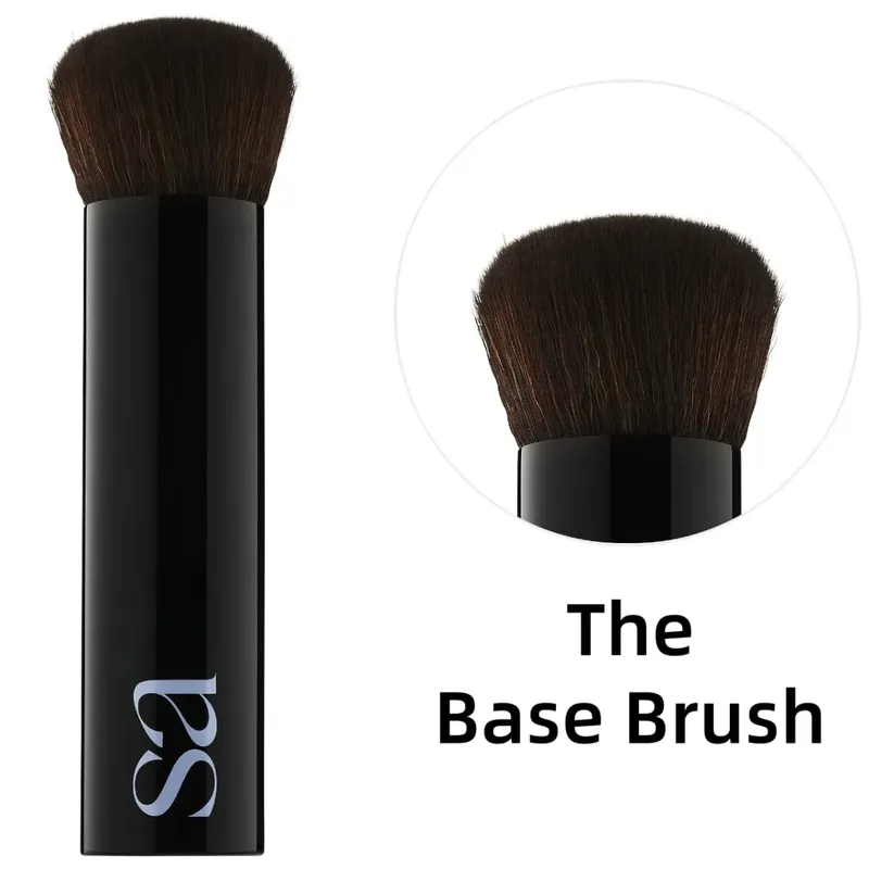 The Double Brush Soft Synthetic Hair Dual-ended Makeup Brush for Slip Tint Concealer Glow Sculpt and Dew Blush