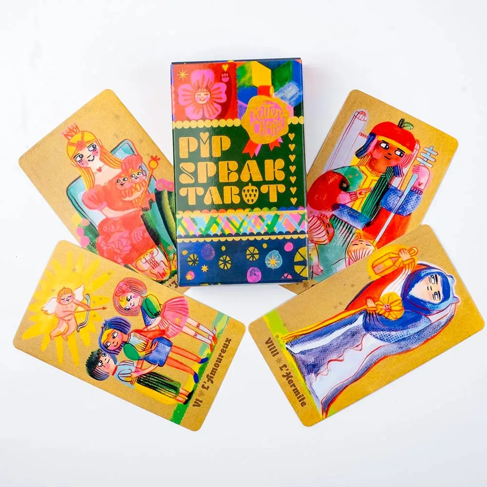 Pipspeak Tarot 10.3*6cm A Delightful 78-card Marseille-style Deck Embrace The Whimsical World of Pip Reading