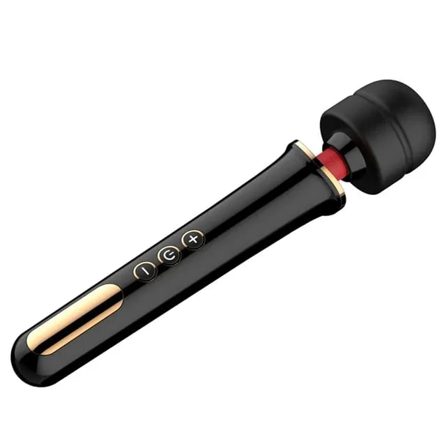 成人性玩具 AV 振動器強力魔棒 G 點刺激按摩器陰蒂振動器性玩具女性自慰黑狼新款 10 速魔棒按摩器大魔棒按摩棒 AV 振動器性感陰蒂女性性玩具歐元