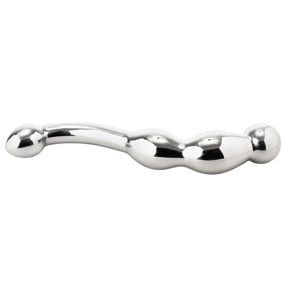 Stainless Steel Double Dildo G Spot Massager Metal Heavy Anal Beads Butt Plug Dildo Fake Penis Sex Toy For Man Woman — image 5