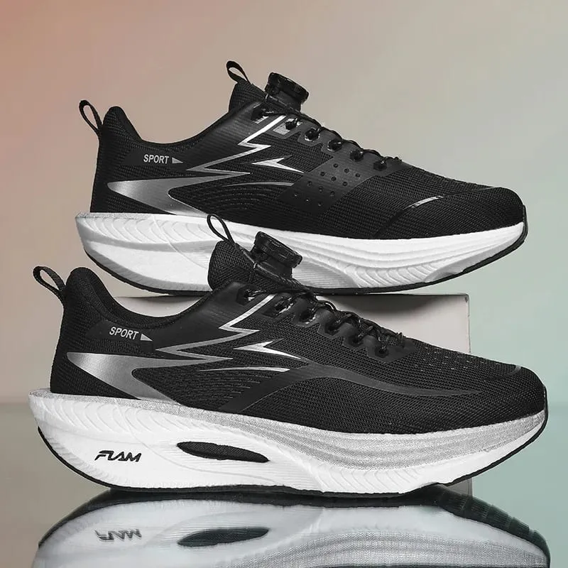 Men Marathon Running Shoes Sports Carbon Board Christmas Breathable Lightweight Women's Comfortable Athletic Nonskid Sneakers — image 2