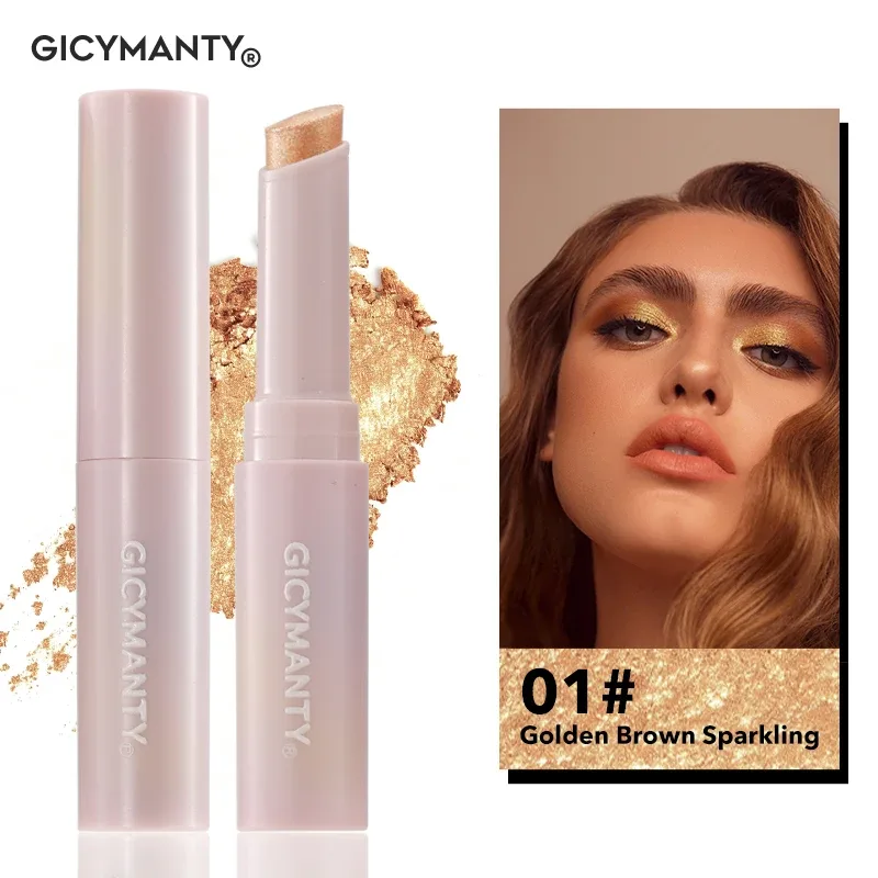 Jelly Eyeshadow Stick Holographic Pearl Shimmer and Delicate Glitter for Eye Brightening