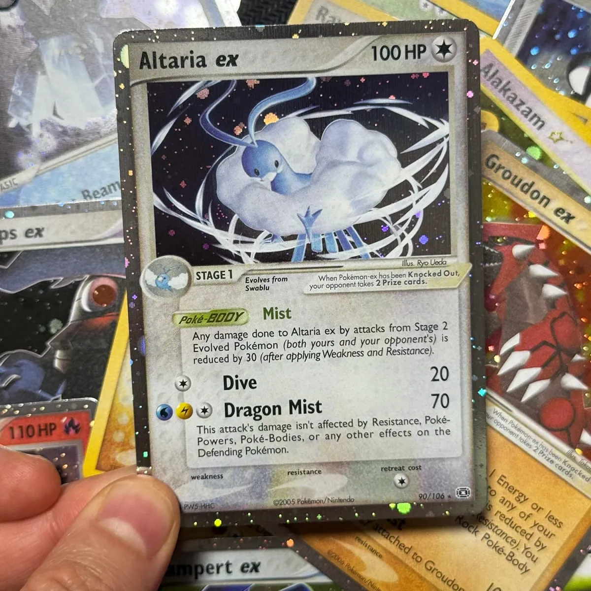 Proxy Cards Holographic Emerald Cacturne Rayquaza Hidden Legends Kyogre Crystal Guardians Alakazam Star Flareon Metagross