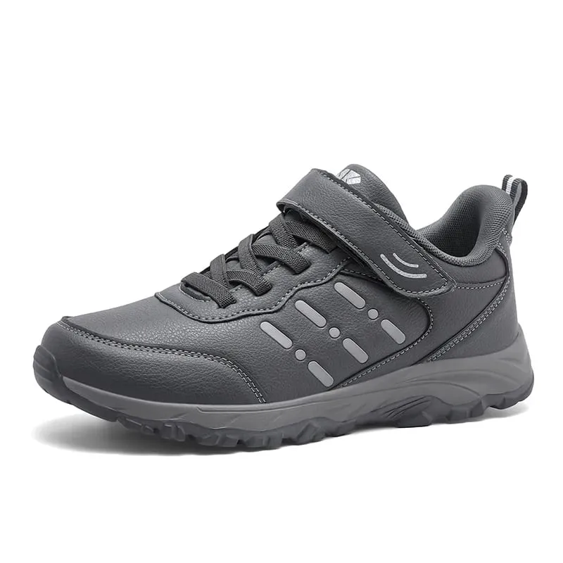Men's Sneakers Waterproof Comfortable Durable Walking Shoes Classic Solid Color Outdoor Camping Casual Shoes Chunky Sneakers