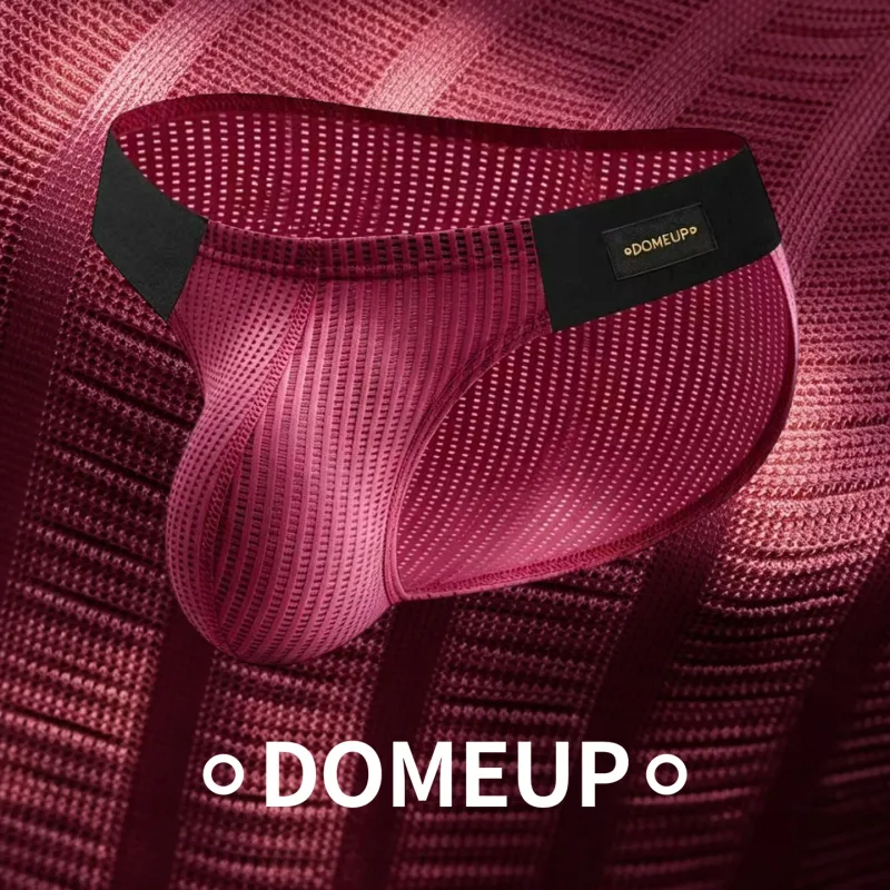Men Vertical Stripe Mesh Bikini Briefs 3D Pouch Underwear Low Waist Elastic Waistband Breathable Male Panties DP911 3256812861254528
