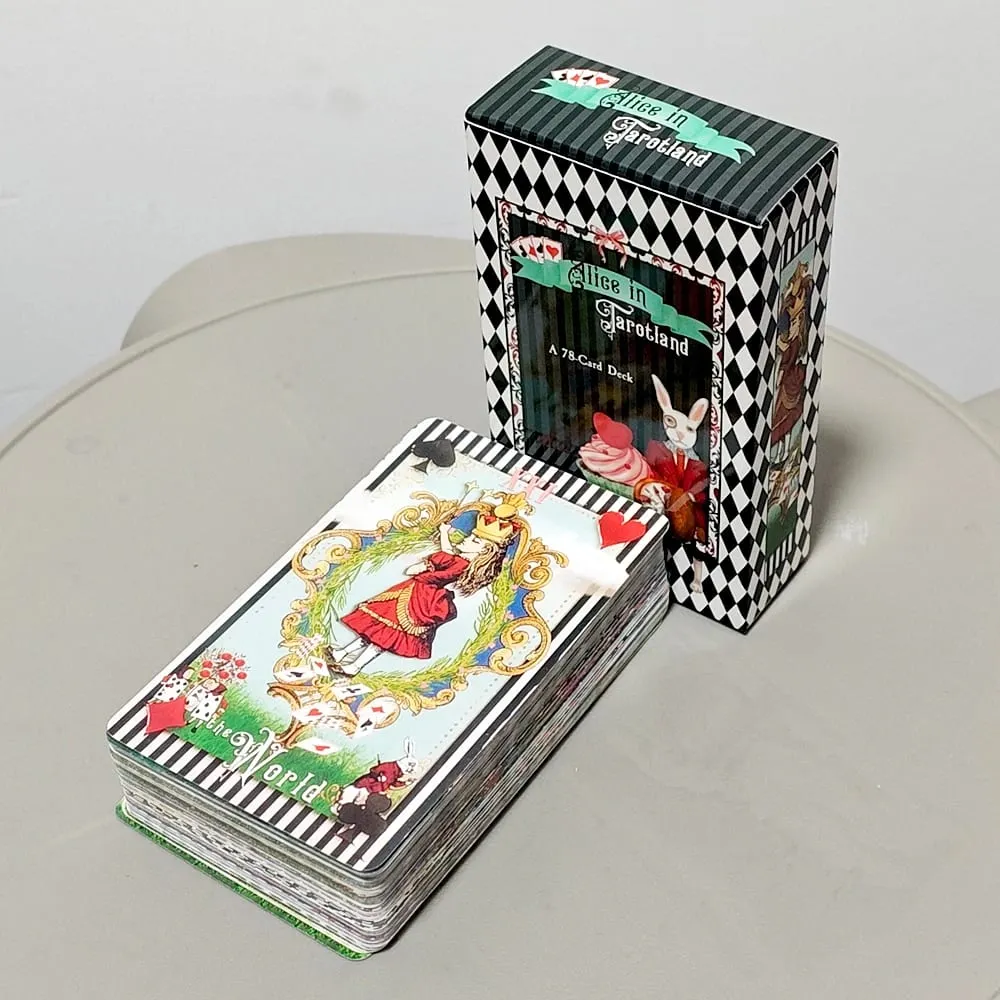 Alice in Tarotland: A Whimsical 78-Card Journey Down The Rabbit Hole – Classic Deck Tarot 10,3*6cm