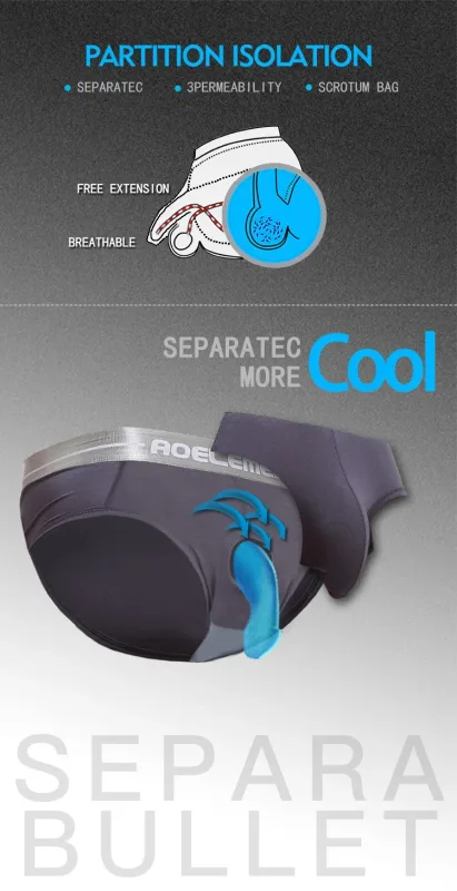 Modal cápsula elevación U convexo ropa interior para hombres bala separada hielo seda cápsula bolsa escritos