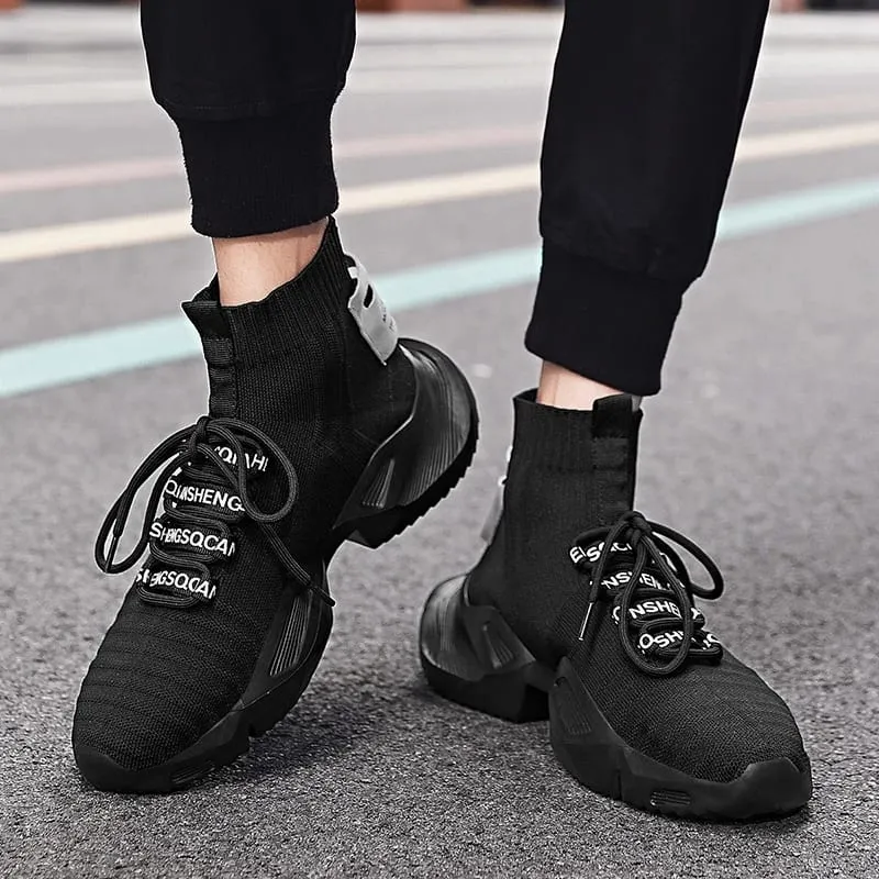 แฟชั่นคุณภาพสูงตาข่ายรองเท้าผ้าใบผู้ชายรองเท้าสบายๆน้ำหนักเบาสบาย LACE-up Man's Walking รองเท้าผ้าใบคุณภาพสูง