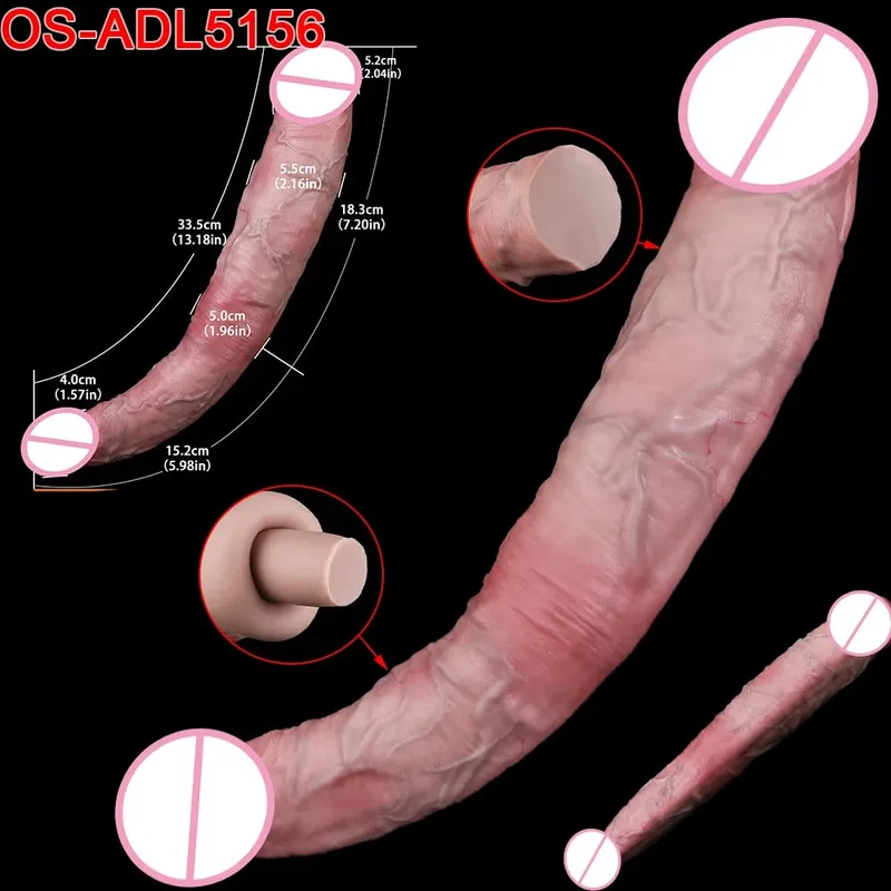 47cm Realistic Long Dildos Double Head Anal Vaginal Stimulator Sex Toy With Sucker For Lesbian Couples Gay Men Adult Tools — image 16