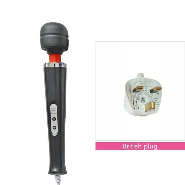 成人性玩具 AV 振動器強力魔棒 G 點刺激按摩器陰蒂振動器性玩具女性自慰黑狼新款 10 速魔棒按摩器大魔棒按摩棒 AV 振動器性感陰蒂女性性玩具歐元