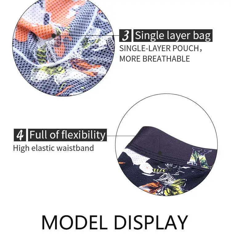 Cuecas masculinas boxer estampadas de seda com gelo respirável cuecas masculinas elegantes calcinhas confortáveis Calzoncillo Hombre — image 4