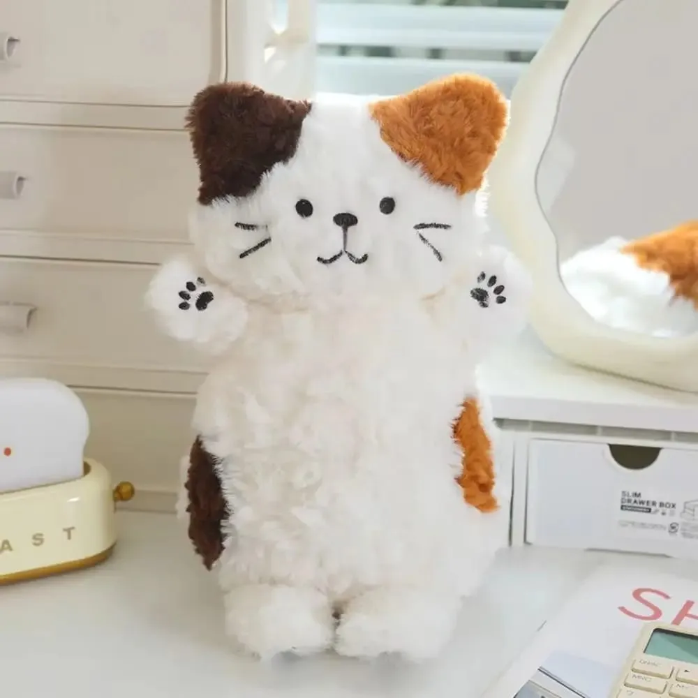 Cute Big Eyes Cat Plush Toy Soft Lifelike Kitten Simulation Black Cat Plush Doll 22cm Lovely Brown Cat Plush Doll Birthday Gift — image 6