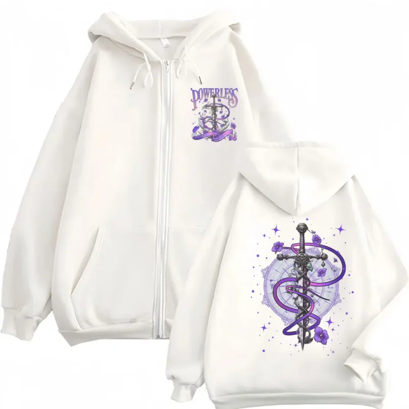 Powerless Kai Azer Book Cover Zipper Sweatshirts Gift for Men Women's Fashion Aesthetic Zip Up Hoodies High Quality Coats Jacket