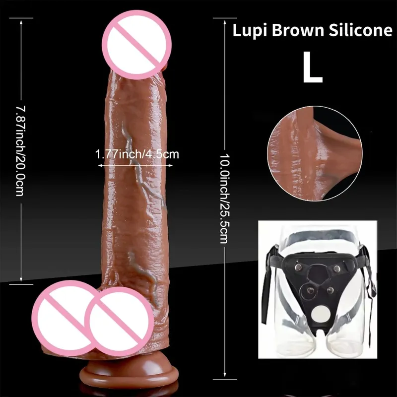 Wearable Strapon Penis for Women Super Long Huge Silicone Dildo Anal Plug Vaginal Adult Standard Size Strap Sex Toys for Wome18n