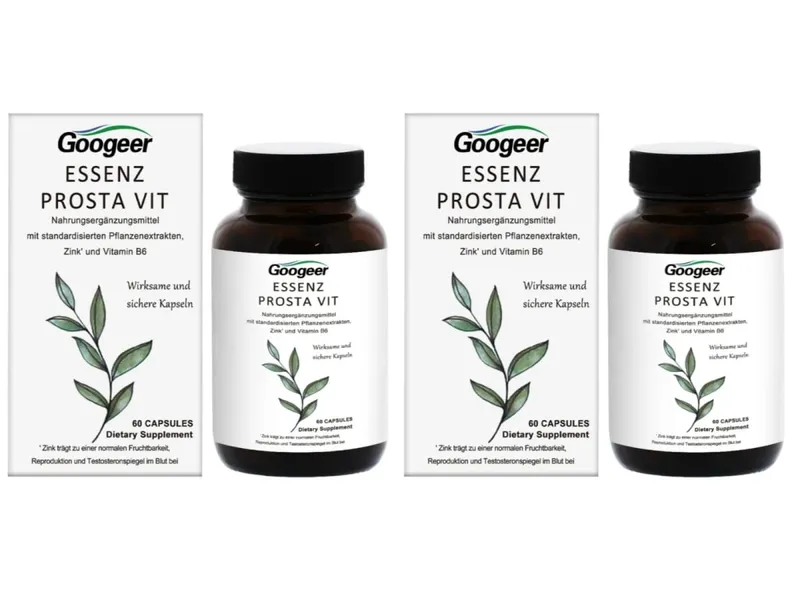 Googeer Prostate Support Capsules Saw Palmetto Extract Stinging Nettle Zinc Vitamin B6 60 Capsules Men's Daily Support — image 9
