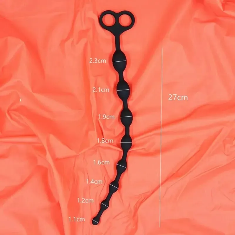 Large Anal Plug for Men & Women Multi-Size Silicone Anal Beads Trainer Kinky Adult Sex Toys for Beginners