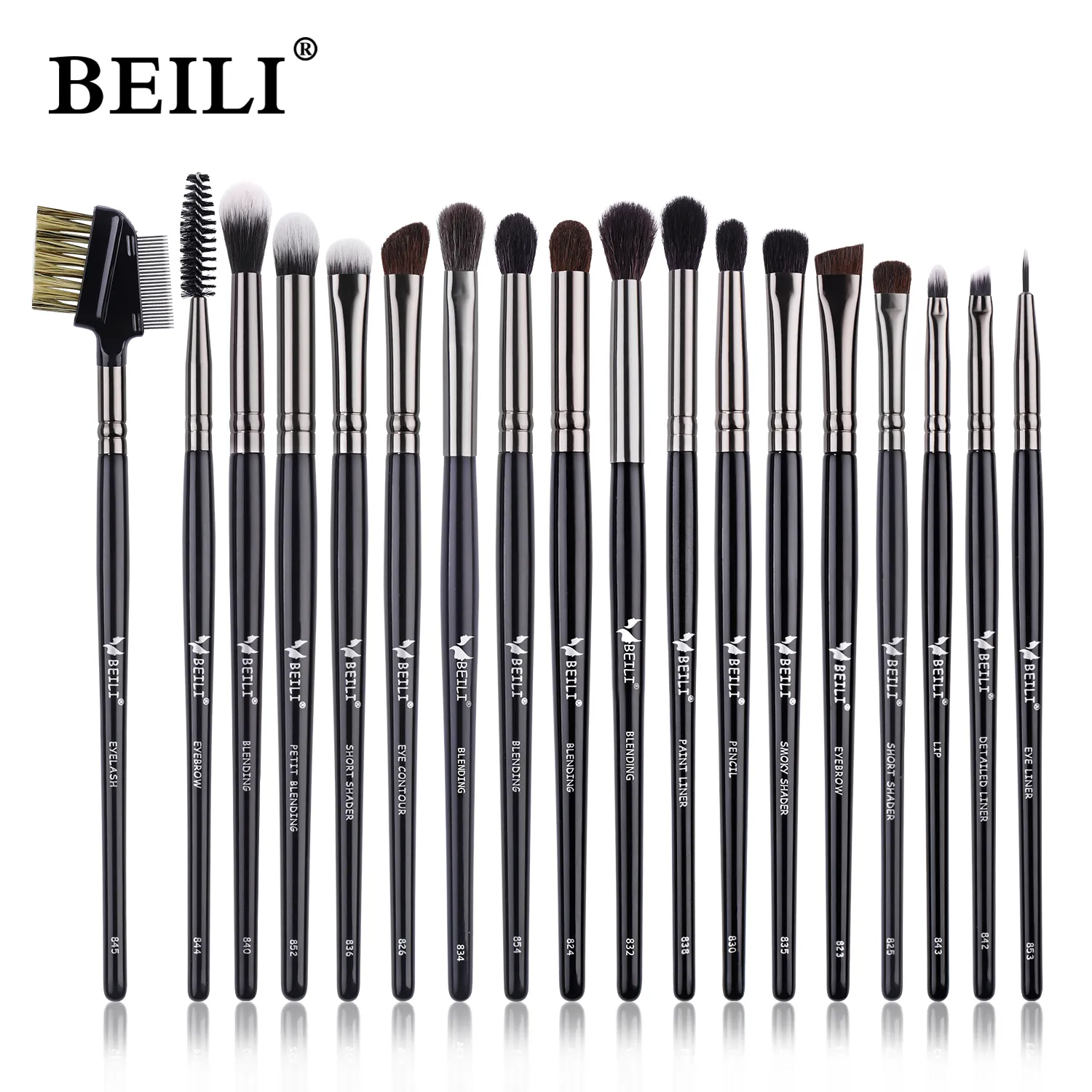 1/3pcs Professional Classic Natural Eye Makeup Brushes Set Eyeshadow Eyebrow Blending Smokey Black Beauty Make up Brushes