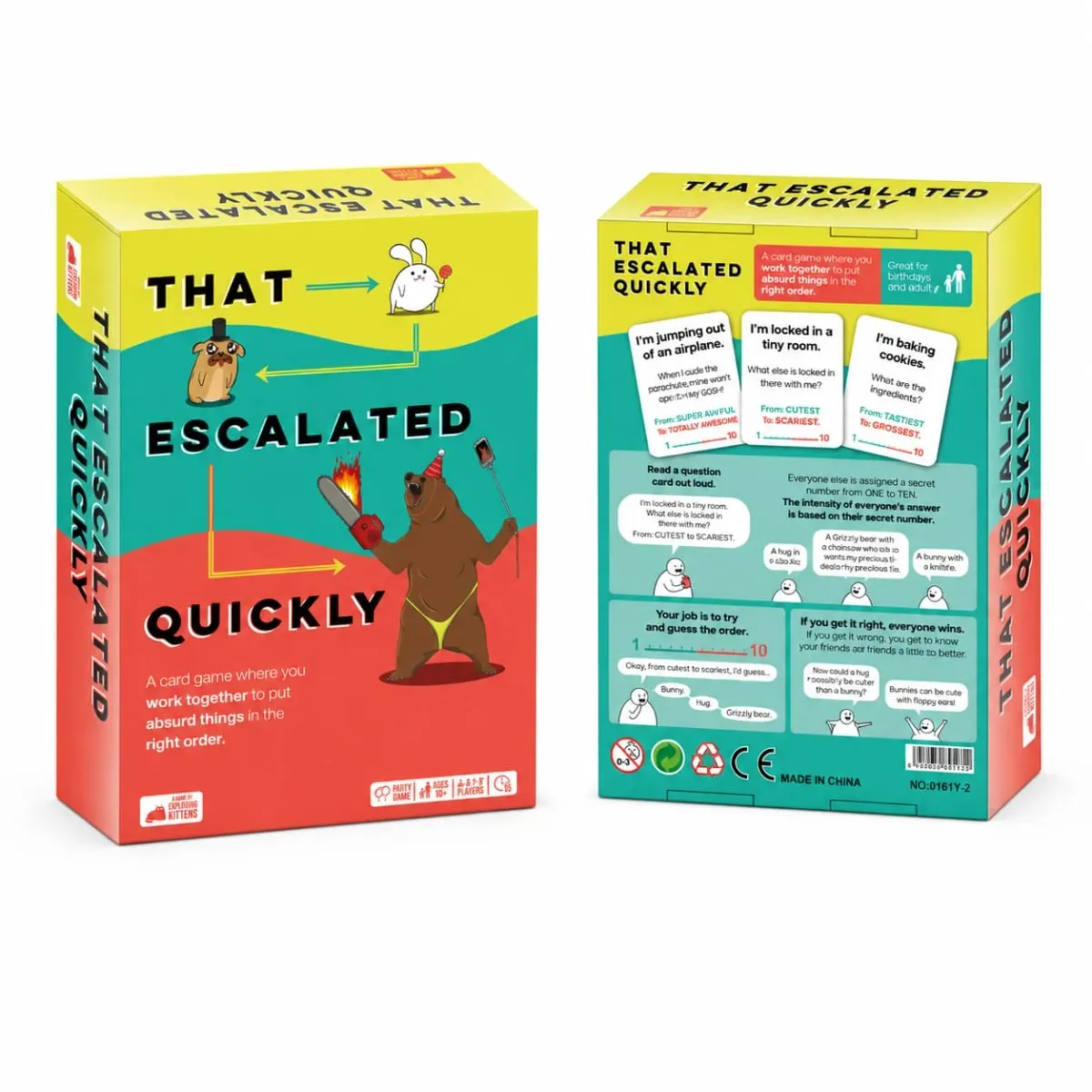 That Escalated Quickly Card Game Funny Party Board Game Family Team Strategy Game for Kids and Adults English Version