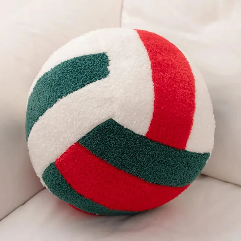 24cm Volleyball Stuffed Pillow Cushion Colored Plush Toy Balls Winter Soft Stuffed Plushies Sports Theme Gifts Boys Girls Favor