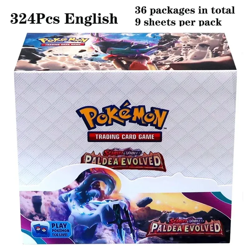 324Pcs Pokemon TCG: Sword & Shield Tempest Bonds Booster Box Trading Card Game Pokemon Card Kids Toys Board Game