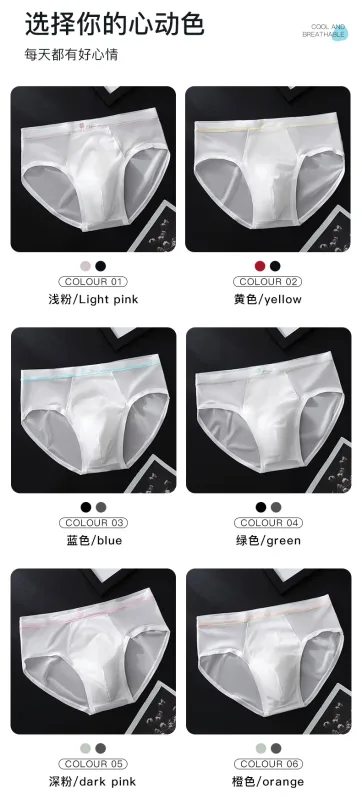 Women Panties for Men Ice Silk Seamless Brief Sexy Mesh Splicing Transparent Underwear Youth Breathable U Convex Pouch Underpant