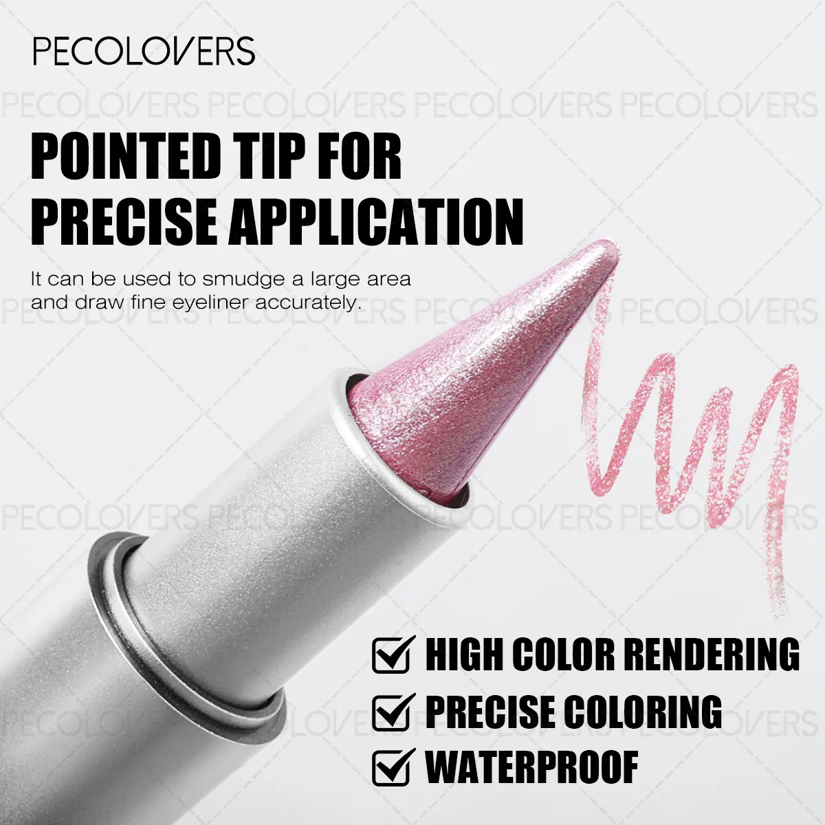 1 Pc Monochromatic Glitte Shiny Eyeshadow Pen & Eyeshadow Stick Beautiful Eye-cathing Eye Makeup Look Perfect Gifts — image 4