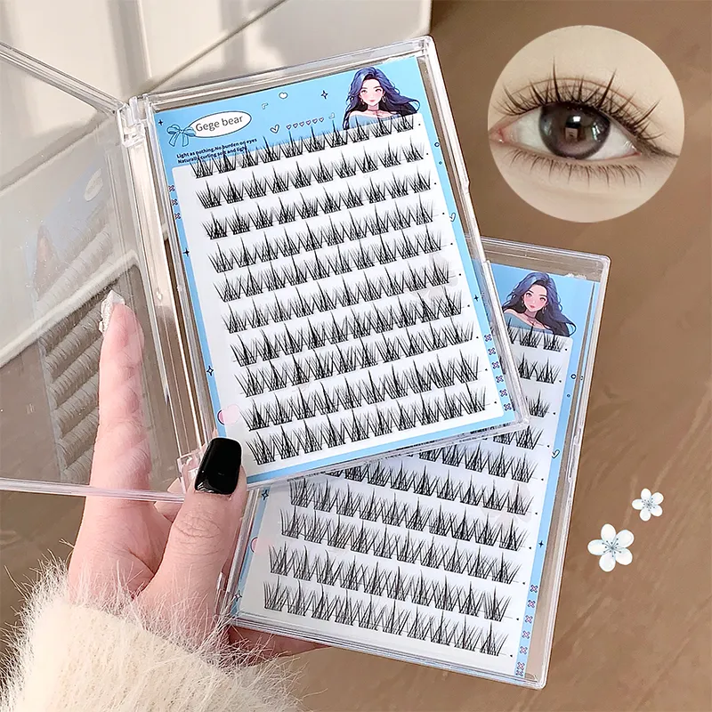 Die künstlichen Wimpern von Gege Bear ohne Gel lassen sich einfach in drei Schritten auftragen und haben natürliche Effekte, perfekt für Anfänger. Sie kommen mit S
