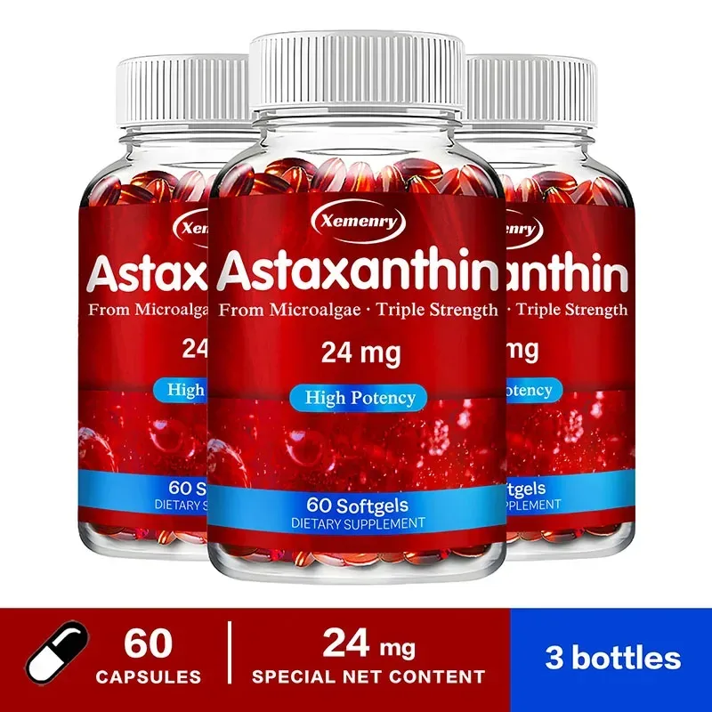 Astaxanthin Capsules Promotes Cardiovascular Health Accelerates Metabolism Antioxidant Supplement Skin Healty — image 10