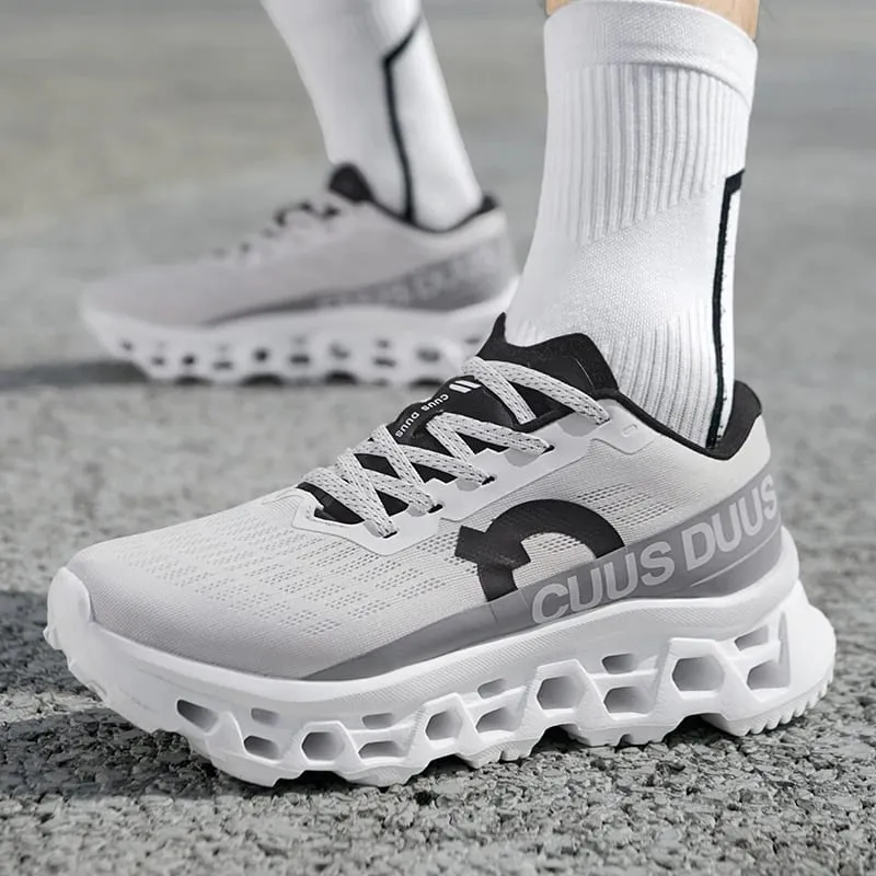 Casual Sneakers Men's Cushion Running Trainers Shock Absorbing Supercritical EVA Sneakers Breathable Fitness Athletic Shoes — image 2