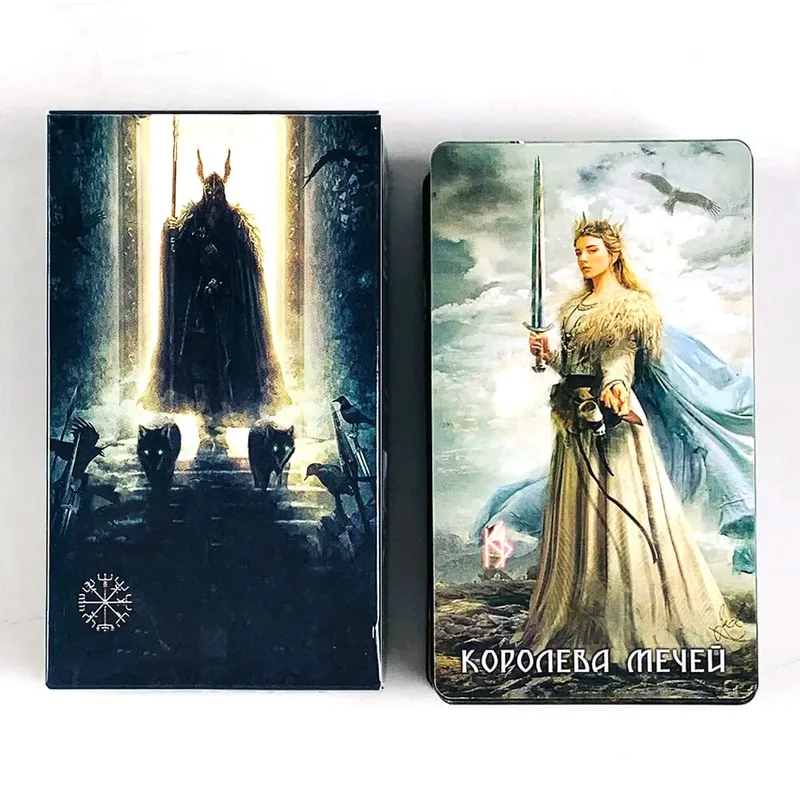 New Russian Version Tarot Cards Family Gathering Cards Game Mysterious Divination Board Game Halloween and Christmas Gifts