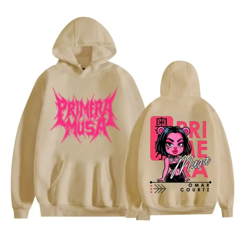Omar Courtz Primera Musa 2025 World Tour Hoodies Men Women Vintage Hip Hop Streetwear Sweatshirts High Quality Fleece Pullovers — image 6