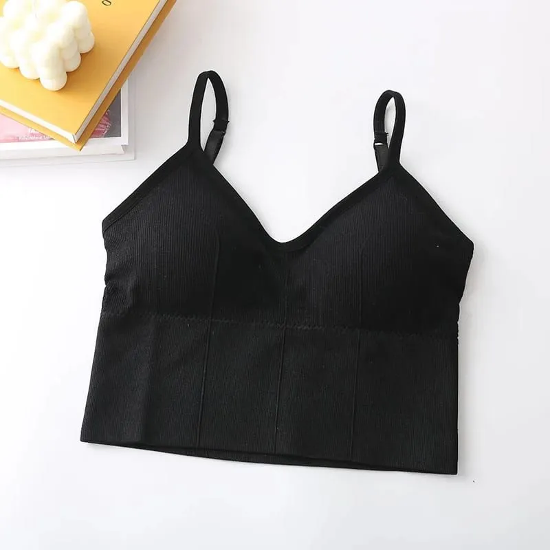 Sexy Backless Bralette Active Bra for Women Seamless Padded Bra Women Lingerie Cotton Wireless Long Tops Brassiere Bra