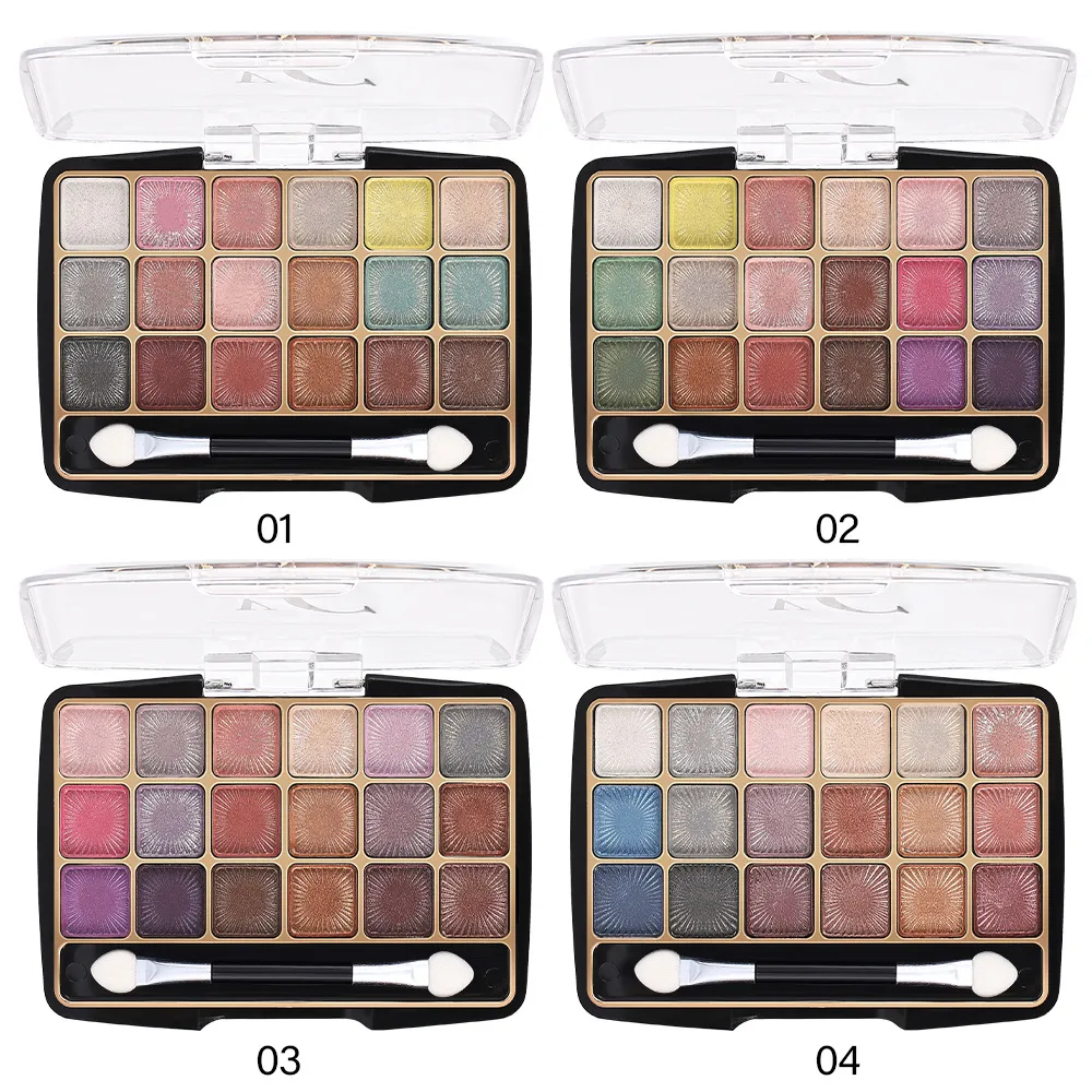 18 Colors Glitter Eyeshadow Palette Long Lasting Korean Eye Makeup Matte Shimmer Pigment Nude Eyeshadow Palette Cosmetics