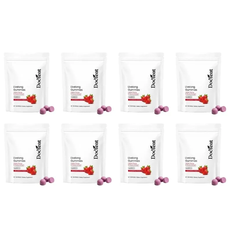 Docteat Urolithin A Gummies 500mg setiap Hidangan Perisa Strawberi Sokongan Kesihatan Selular Harian 60 Gummies untuk Lelaki Wanita — image 13
