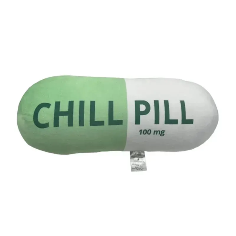 Funny Chill Pill Plush Pillow Cute Cartoon Stuffed Plushie Soft Sofa Cushion Hugging Doll Nap Sleep Pillow Birthday Gift — image 11