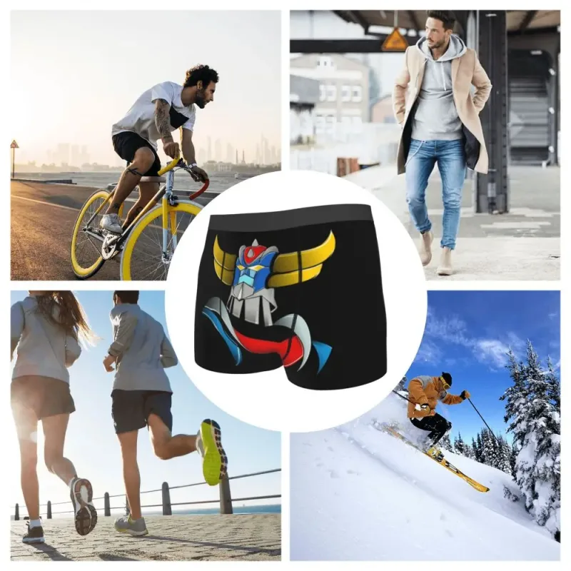 Custom Novelty Goldorak Ufo Robot Grendizer Boxers Shorts Panties Male Underpants Breathbale Briefs Underwear