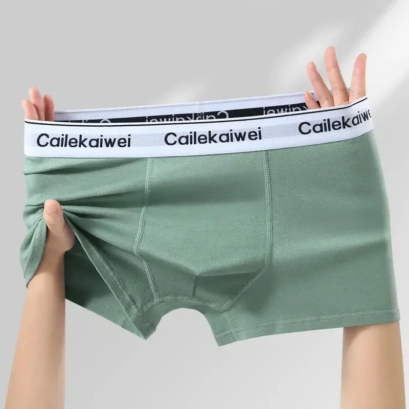 5Pcs/Lot Underwear Man High Quality Pure Cotton Antibacterial Flat-leg Pants Breathable Four-corner Waistband Men's Boxer Briefs — image 13