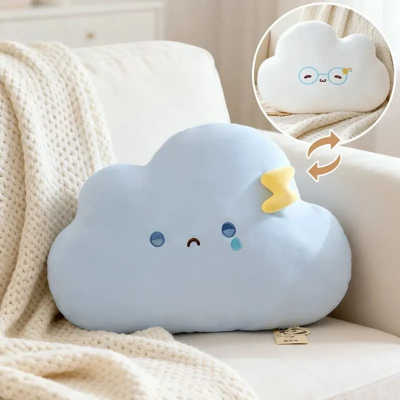 Creative Weather Series Rainbow Cloud Plush Pillow Soft Cute Cartoon Kawaii Stuffed Doll For Kids Sofa Cushion Home Decor