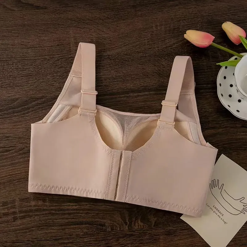 Plus Size Thin CD Cup Push up Bra Sexy Lace Wire-Free Soft Support Anti-Sagging Adjustable Lingerie Bra for Women — image 5