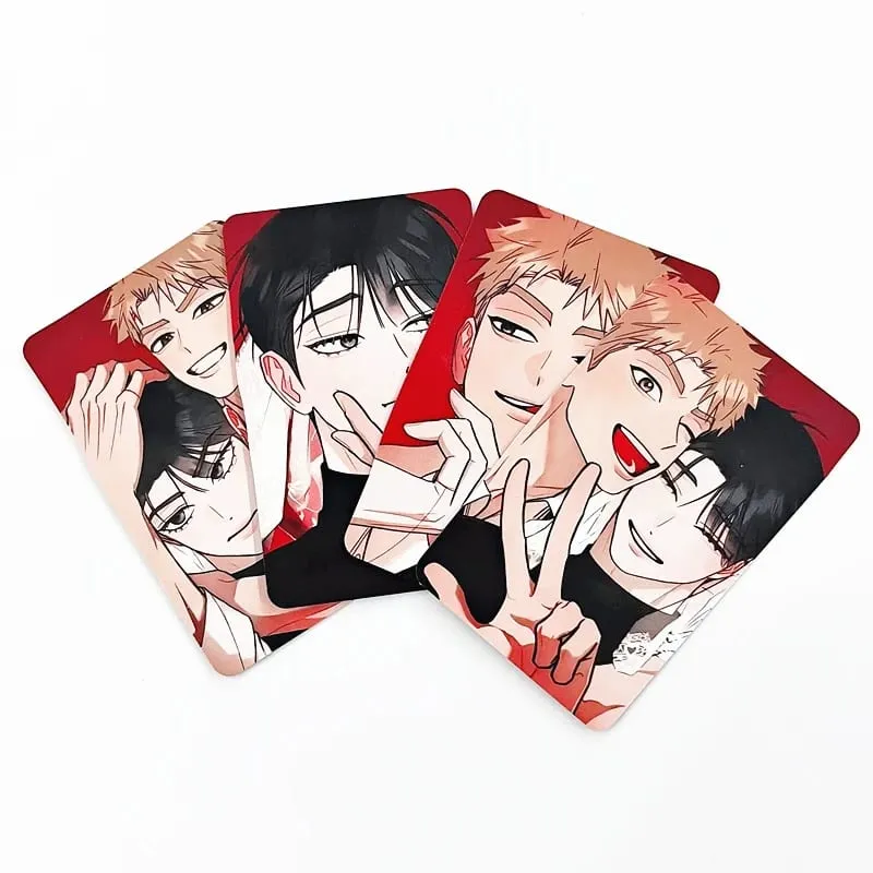 Red Thread Quest Hongsil BL Manhwa Photocards 4PCS Korean Manga Lomo Cards Cute Collection Souvenir for Anime Fans — image 4