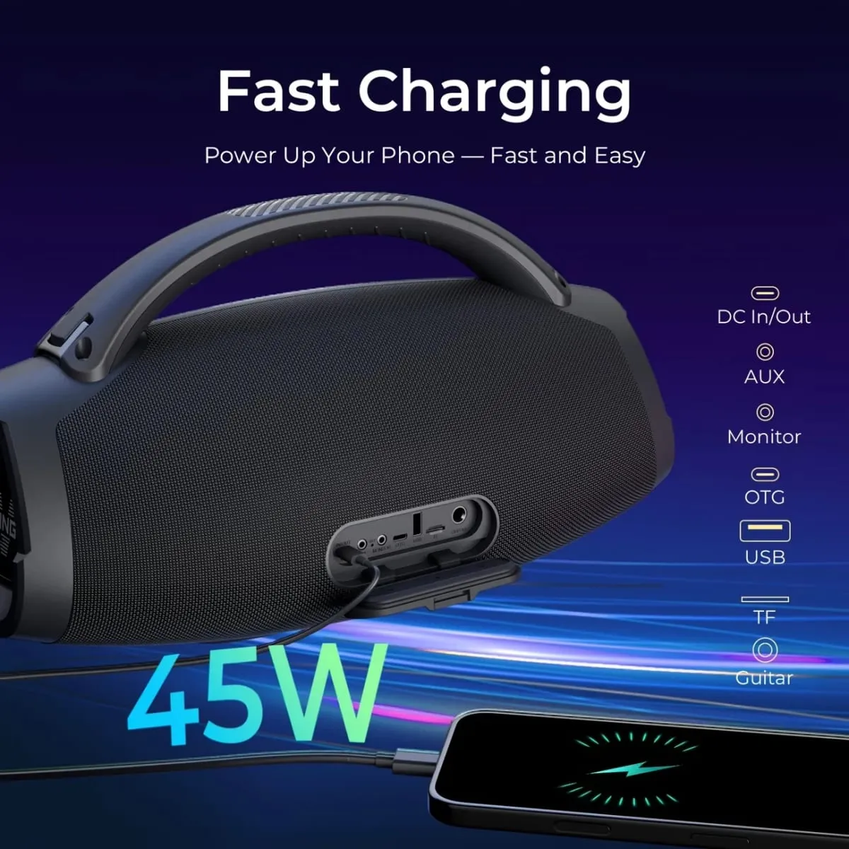 X20S Bluetooth Speaker W/Strap140W RMS Massive Bass Party Boombox IPX7 Waterproof Speaker Loud Outdoor Portable Sound Box
