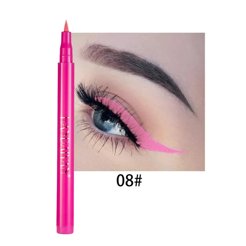 12 Colors Black Purple Liquid Eyeliner Pen Waterproof Big Eyes Makeup Smooth Quick-drying Matte Eye Liner Women Cosmetics Beauty