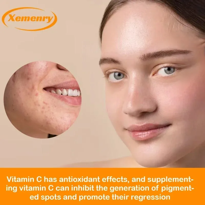 Vitamin C Capsules 1000mg - Immune System and Collagen Booster Skin Health Antioxidant Supplements