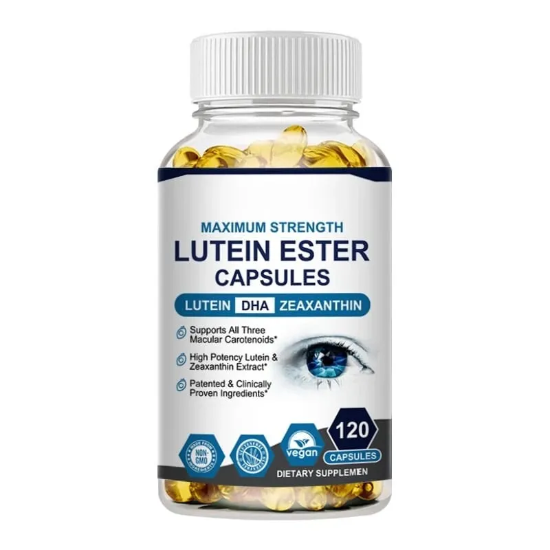 Lutein Ester Capsules Supports Eye Health and Vision Protection Non-GMO Vegan Natural Ingredients Antioxidant Support 120Softgel