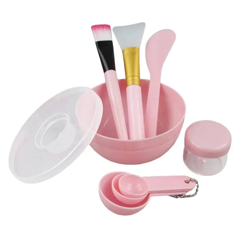 Arcmaszk keverőtál szett DIY arcmaszk keverőeszköz szilikon maszkos tálka sminkecsetek spatula szépség bőrápolás szépség egészség